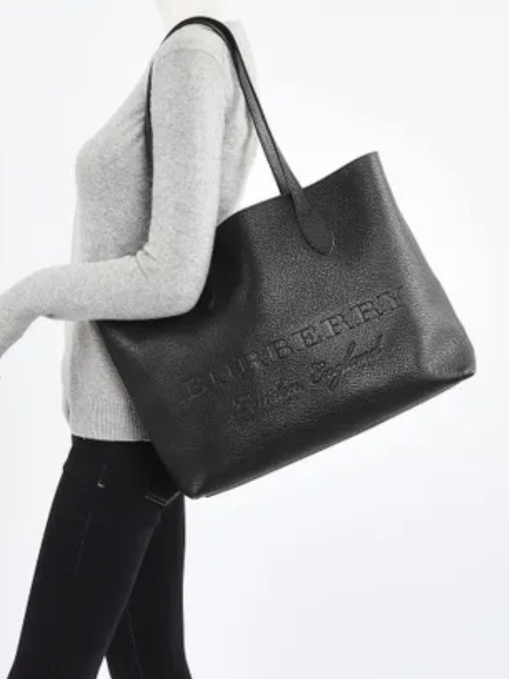 Burberry Remington Embossed Leather Tote